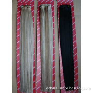 Double Drawn Mixed Color Human Hair Weft Extension18/20/22inch (WHH--STW-005)